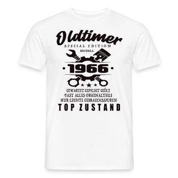 Oldtimer Special Edition Modell 1966 Geburtstag - Männer T-Shirt - Weiß - Vorne - AI Model Male 178 dark (178cm)