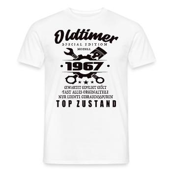 Oldtimer Special Edition Modell 1967 Geburtstag - Männer T-Shirt - Weiß - Vorne - AI Model Male 178 dark (178cm)