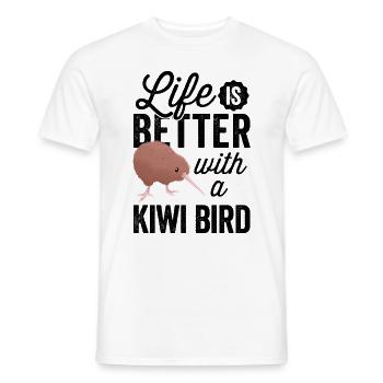 Alles besser mit Kiwi Vogel Neuseeland Kiwi - Männer T-Shirt - Weiß - Vorne - AI Model Male 178 dark (178cm)