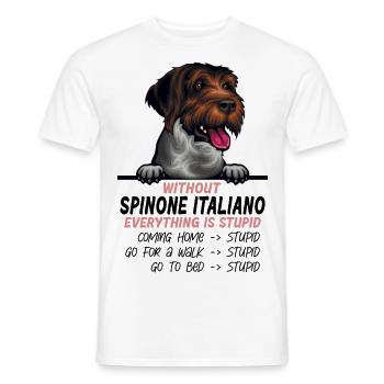 Ohne Spinone Italiano ist alles doof - Männer T-Shirt - Weiß - Vorne - AI Model Male 178 dark (178cm)