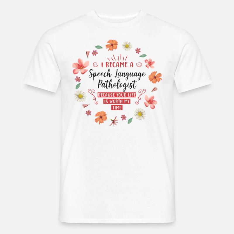 Speech Therapist Therapy Assistant - Männer T-Shirt - Weiß