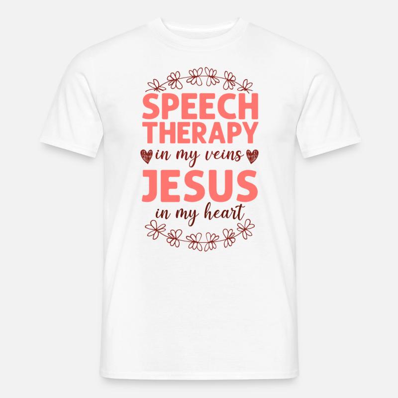 Speech Therapist Therapy Assistant - Männer T-Shirt - Weiß