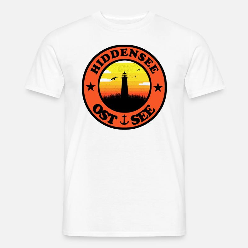 Leuchtturm Ostsee Hiddensee - Männer T-Shirt - Weiß