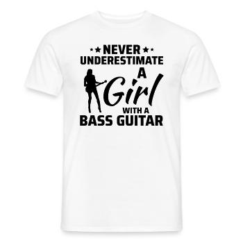 Basse Guitariste Musicien Musicien Bassiste Funny - T-shirt homme - blanc - Devant - AI Model Male 178 dark (178cm)