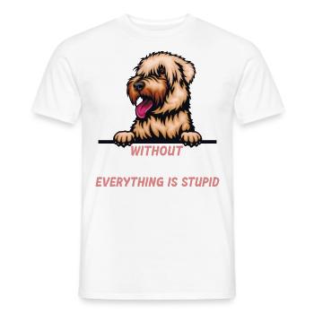 Ohne Wheaten Terrier ist alles doof - Männer T-Shirt - Weiß - Vorne - AI Model Male 178 dark (178cm)