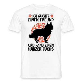 Suchte Freund und fand Harzer Fuchs Hütehund - Männer T-Shirt - Weiß - Vorne - AI Model Male 178 dark (178cm)