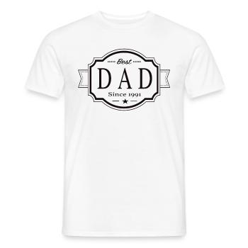 Best dad since 1991 - Men's T-Shirt - white - Front - AI Model Male 178 dark (178cm)