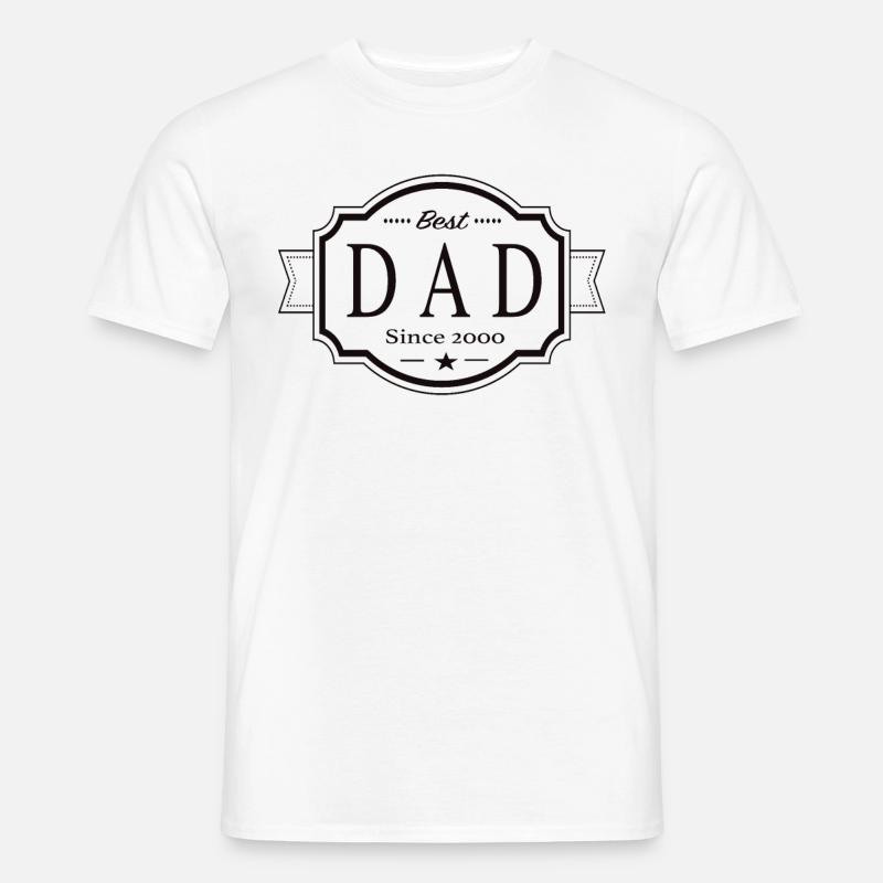 Bester Papa seit 2000 - Männer T-Shirt - Weiß