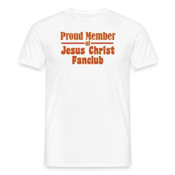 Jesus Fanclub - Männer T-Shirt - Weiß - Vorne - AI Model Male 178 dark (178cm)