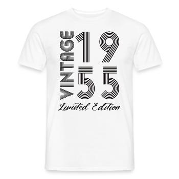 Vintage 1955 Vintage Geburtstag Retro Vintage - Männer T-Shirt - Weiß - Vorne - AI Model Male 178 dark (178cm)