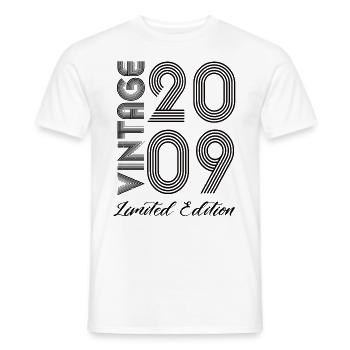 Millésime 2009 Vintage Anniversaire Rétro Vintage - T-shirt homme - blanc - Devant - AI Model Male 178 dark (178cm)