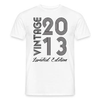 Vintage 2013 Vintage Birthday Retro Vintage - Men's T-Shirt - white - Front - AI Model Male 178 dark (178cm)