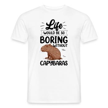 Capybara serait ennuyeux sans capybara - T-shirt homme - blanc - Devant - AI Model Male 178 dark (178cm)