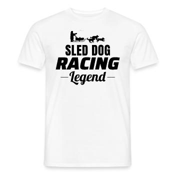 Husky Schlitten Hunderennen Alaskan Racers - Männer T-Shirt - Weiß - Vorne - AI Model Male 178 dark (178cm)
