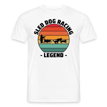 Husky Schlitten Hunderennen Alaskan Racers - Männer T-Shirt - Weiß - Vorne - AI Model Male 178 dark (178cm)