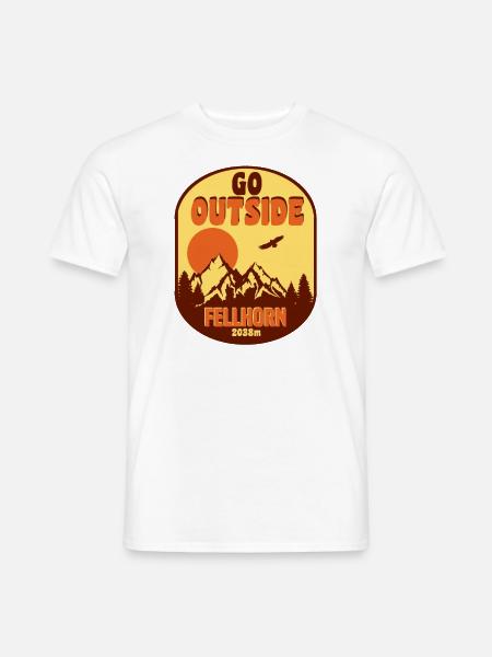 berge mit bäumen Fellhorn - Männer T-Shirt - Weiß
