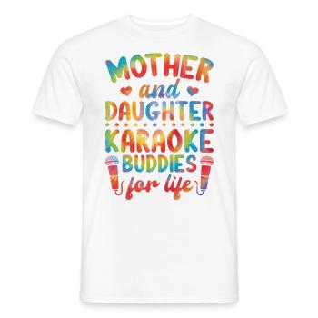 Chanteuse de karaoké Maman Tie Dye Mère - T-shirt homme - blanc - Devant - AI Model Male 178 dark (178cm)
