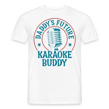 Karaoke Singer Daddy's Future - Men's T-Shirt - white - Front - AI Model Male 178 dark (178cm)