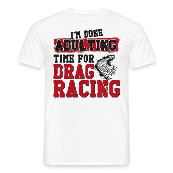 Drag Racing Race Car Vintage Je suis - T-shirt homme - blanc - Devant - AI Model Male 178 dark (178cm)