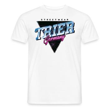 Trier Germany City Skyline Vintage Retro - Men's T-Shirt - white - Front - AI Model Male 178 dark (178cm)