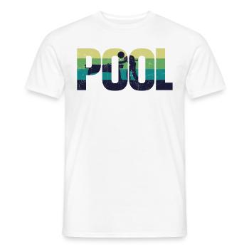 Billiards Pool Player Ball Retro - Men's T-Shirt - white - Front - AI Model Male 178 dark (178cm)