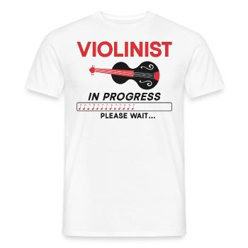 Violon Violoniste Violoniste En - T-shirt homme - blanc - Devant - AI Model Male 178 dark (178cm)