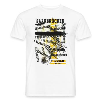 Sarrebruck Allemagne Ville Skyline Home Love - T-shirt homme - blanc - Devant - AI Model Male 178 dark (178cm)
