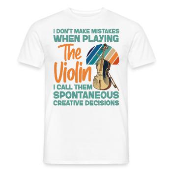 Violoniste de violon que je ne fais pas - T-shirt homme - blanc - Devant - AI Model Male 178 dark (178cm)