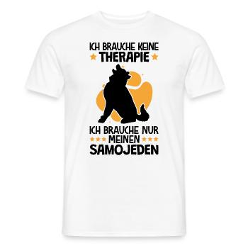 Brauche nur meinen Samojede Schlittenhund - Männer T-Shirt - Weiß - Vorne - AI Model Male 178 dark (178cm)