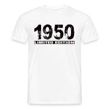 Édition limitée 1950 - T-shirt homme - blanc - Devant - AI Model Male 178 dark (178cm)