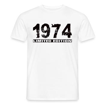 Édition limitée 1974 - T-shirt homme - blanc - Devant - AI Model Male 178 dark (178cm)