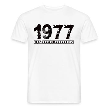 Limited Edition 1977 - Men's T-Shirt - white - Front - AI Model Male 178 dark (178cm)