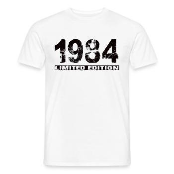 Limited Edition 1984 - Men's T-Shirt - white - Front - AI Model Male 178 dark (178cm)