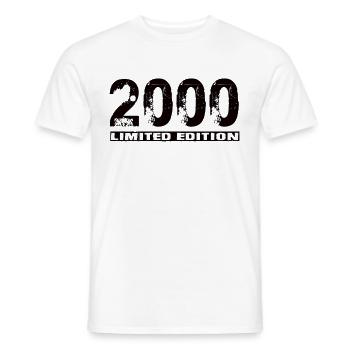 Limited Edition 2000 - Men's T-Shirt - white - Front - AI Model Male 178 dark (178cm)