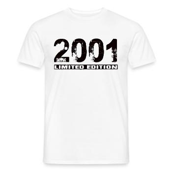 Limited Edition 2001 - Männer T-Shirt - Weiß - Vorne - AI Model Male 178 dark (178cm)