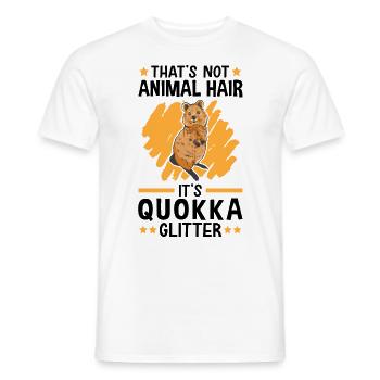 Das ist Quokka Glitzer australisches Beuteltier - Männer T-Shirt - Weiß - Vorne - AI Model Male 178 dark (178cm)