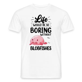 Blobfish would be boring without funny blob fish - Men's T-Shirt - white - Front - AI Model Male 178 dark (178cm)