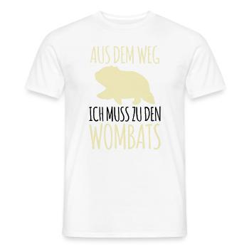Muss zu den Wombats Australien Beuteltier - Männer T-Shirt - Weiß - Vorne - AI Model Male 178 dark (178cm)