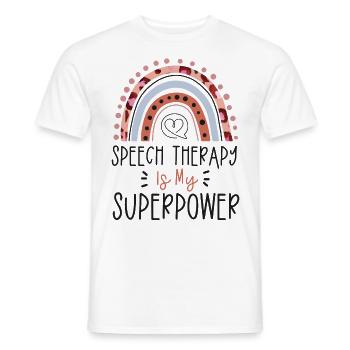 Speech Therapist Therapy Assistant - Men's T-Shirt - white - Front - AI Model Male 178 dark (178cm)