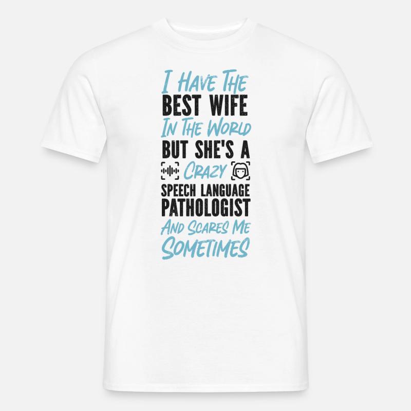 Speech Therapist Therapy Assistant - Männer T-Shirt - Weiß