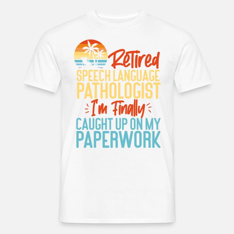 Speech Therapist Therapy Assistant - Männer T-Shirt - Weiß