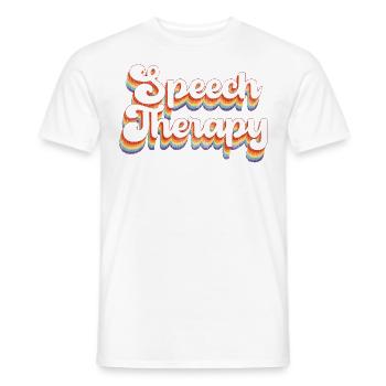Speech Therapist Therapy Assistant - Men's T-Shirt - white - Front - AI Model Male 178 dark (178cm)