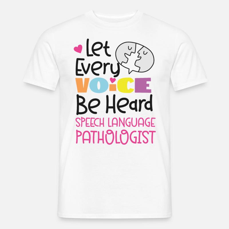 Speech Therapist Therapy Assistant - Männer T-Shirt - Weiß