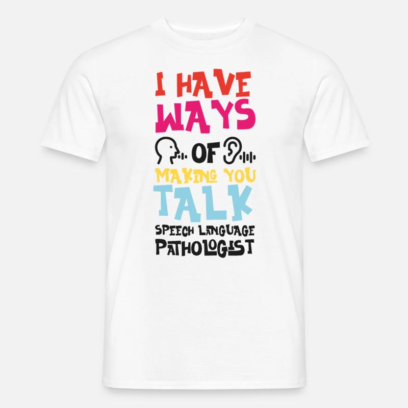 Speech Therapist Therapy Assistant - Männer T-Shirt - Weiß