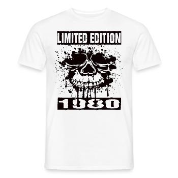 Édition limitée 1980 - T-shirt homme - blanc - Devant - AI Model Male 178 dark (178cm)