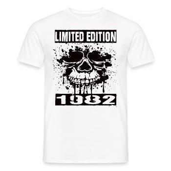 Édition limitée 1982 - T-shirt homme - blanc - Devant - AI Model Male 178 dark (178cm)