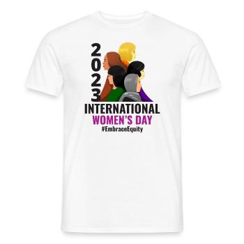 Journée internationale de la femme 2023 8 mars - T-shirt homme - blanc - Devant - AI Model Male 178 dark (178cm)