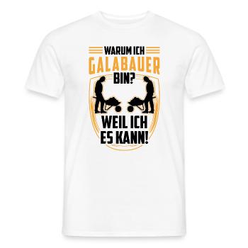 Galabauer weil ich kann Gartenbau Galabau - Männer T-Shirt - Weiß - Vorne - AI Model Male 178 dark (178cm)