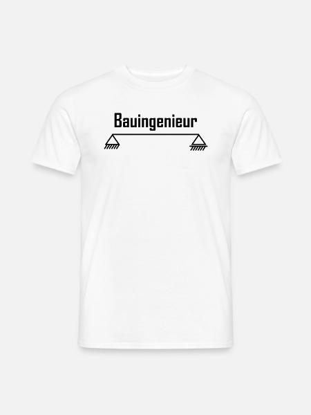 Bauingenieur und Einfeldträger - Männer T-Shirt - Weiß