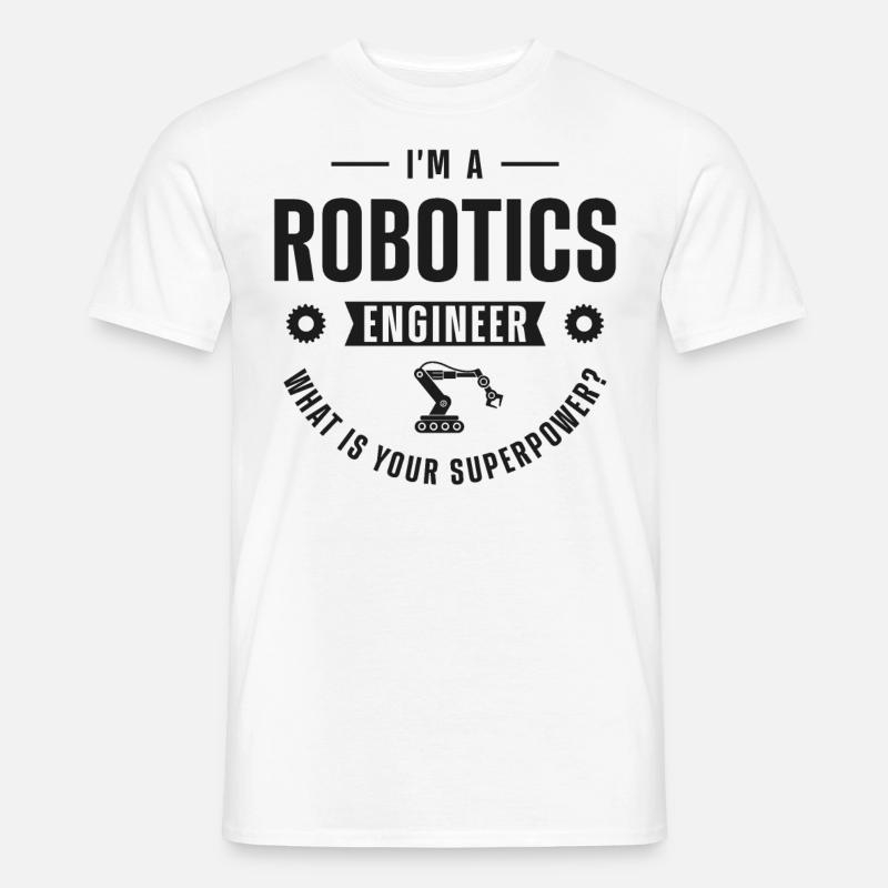 Robot Robotics Engineer I'm A - Männer T-Shirt - Weiß